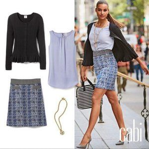 CAbi Party Cardigan - Black. Size L